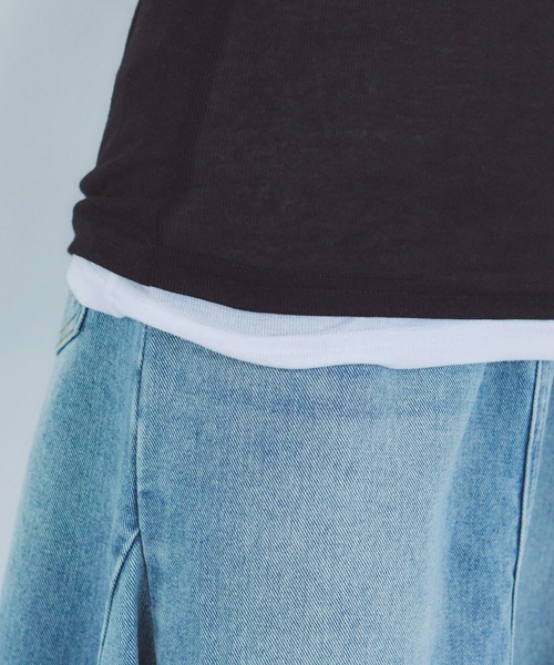 LIENCOEUR（リアンクール）の「レイヤードルーズタンクトップ（タンクトップ・レディース・ブラック/レッド/ダークグレー・FREE）」の13枚目の写真