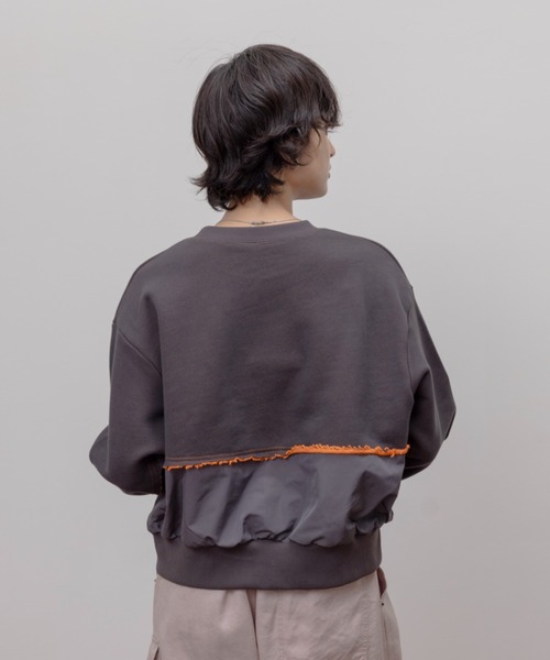 Eimee Law（エイミーロウ）の「リメイクロゴ ファスナースリット トップス（Tシャツ/カットソー・レディース・グレー/スミクロ/アイボリー・FREE）」の15枚目の写真