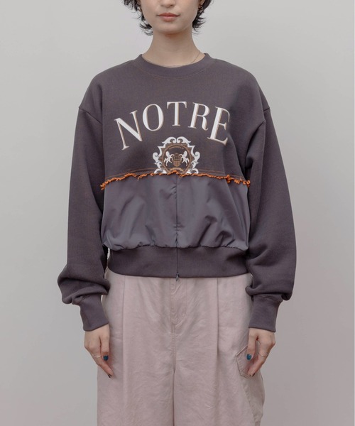 Eimee Law（エイミーロウ）の「リメイクロゴ ファスナースリット トップス（Tシャツ/カットソー・レディース・グレー/スミクロ/アイボリー・FREE）」の17枚目の写真