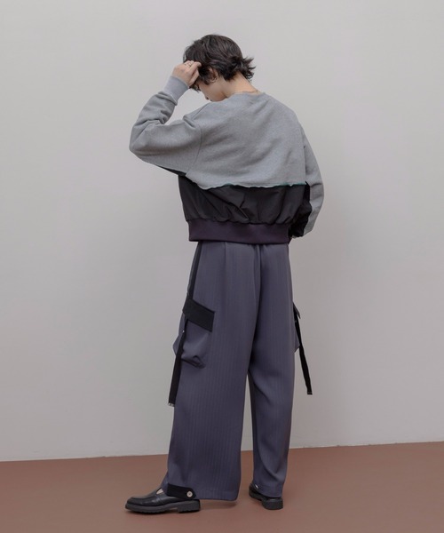 Eimee Law（エイミーロウ）の「リメイクロゴ ファスナースリット トップス（Tシャツ/カットソー・レディース・グレー/スミクロ/アイボリー・FREE）」の5枚目の写真