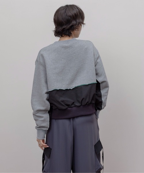 Eimee Law（エイミーロウ）の「リメイクロゴ ファスナースリット トップス（Tシャツ/カットソー・レディース・グレー/スミクロ/アイボリー・FREE）」の7枚目の写真