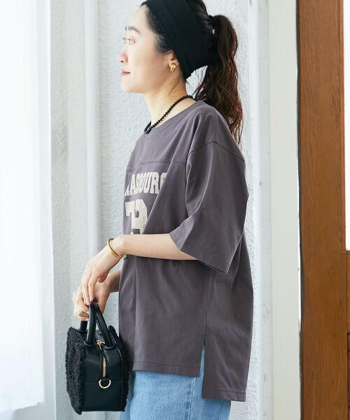 le.coeur blanc(ルクールブラン)の「ナンバリングハーフスリーブTシャツ(Tシャツ/カットソー・レディース・オフホワイト/ダークグレー/アイボリー・38)」の8枚目の写真
