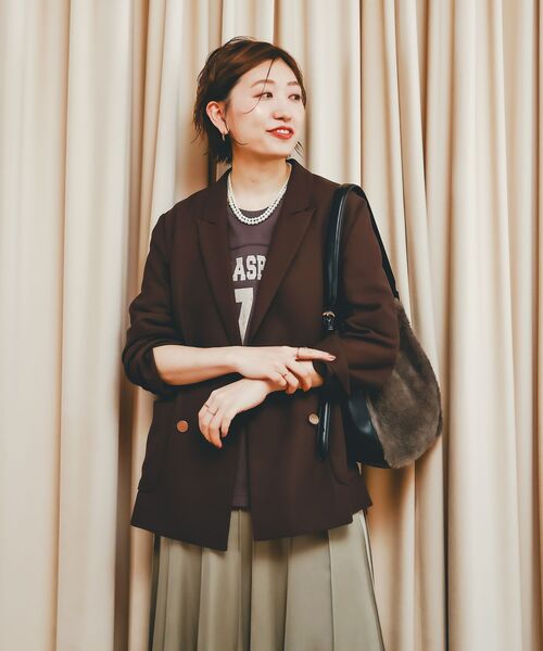 le.coeur blanc(ルクールブラン)の「ナンバリングハーフスリーブTシャツ(Tシャツ/カットソー・レディース・オフホワイト/ダークグレー/アイボリー・38)」の15枚目の写真