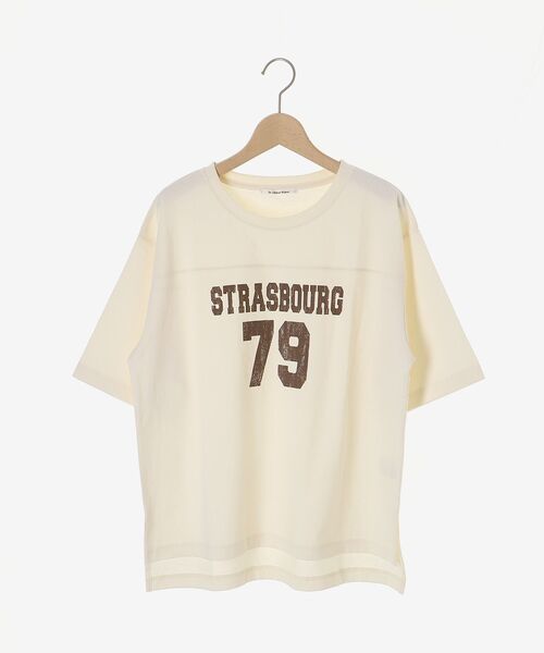 le.coeur blanc(ルクールブラン)の「ナンバリングハーフスリーブTシャツ(Tシャツ/カットソー・レディース・オフホワイト/ダークグレー/アイボリー・38)」の18枚目の写真