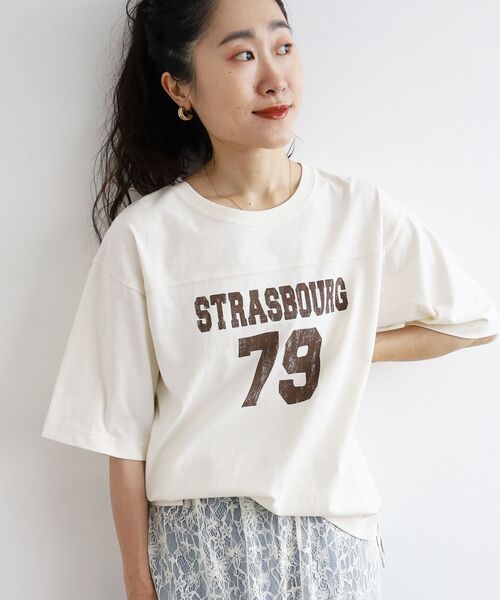 le.coeur blanc(ルクールブラン)の「ナンバリングハーフスリーブTシャツ(Tシャツ/カットソー・レディース・オフホワイト/ダークグレー/アイボリー・38)」の19枚目の写真