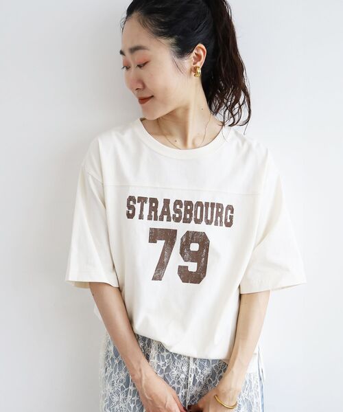 le.coeur blanc(ルクールブラン)の「ナンバリングハーフスリーブTシャツ(Tシャツ/カットソー・レディース・オフホワイト/ダークグレー/アイボリー・38)」の21枚目の写真