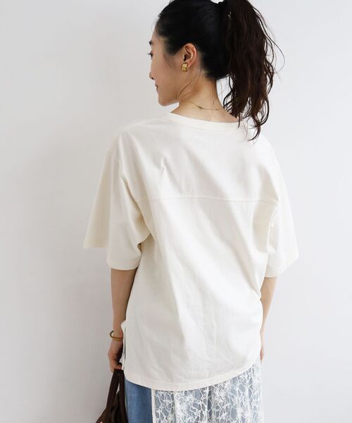 le.coeur blanc(ルクールブラン)の「ナンバリングハーフスリーブTシャツ(Tシャツ/カットソー・レディース・オフホワイト/ダークグレー/アイボリー・38)」の22枚目の写真