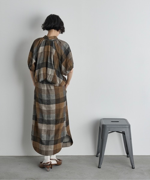 THE YOn(ザヨン)の「バルーンヘムドルマンスリーブクロップドシャツ(シャツ/ブラウス・レディース・ブラック/アイボリー/チェック・FREE)」の20枚目の写真