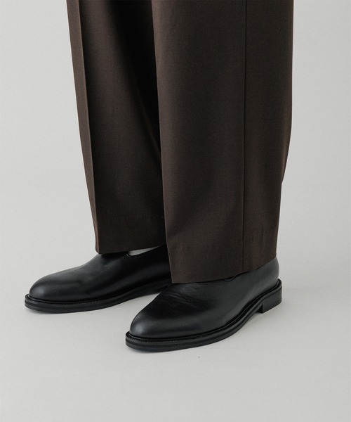 ADAM ET ROPE'（アダムエロペ）の「ワイドテーパード ルームスラックス / セットアップ対応（スラックス・メンズ・ブラック/ダークブラウン/ブラウン系その他3・L/M/S）」の17枚目の写真