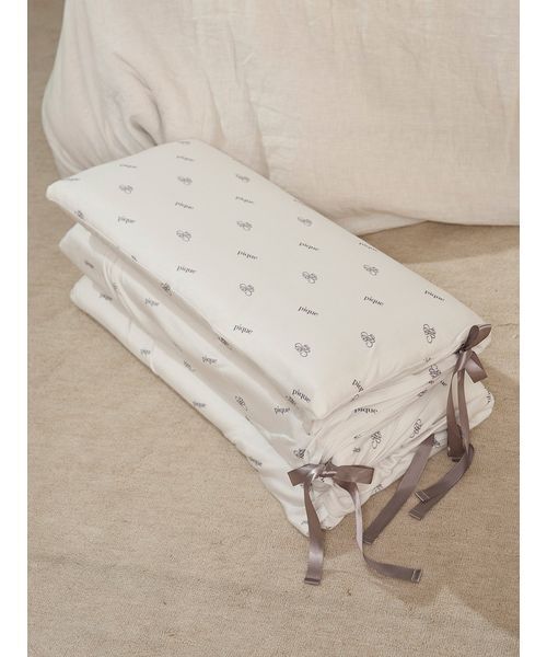 gelato pique Sleep（ジェラートピケスリープ）の「【ONLINE限定】【Sleep】モノグラム柄 ごろ寝クッション（クッション/クッションカバー・レディース・ピンク/アイボリー・F）」の5枚目の写真