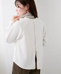 le.coeur blanc | バックジップボンディングトップス(Tシャツ/カットソー)