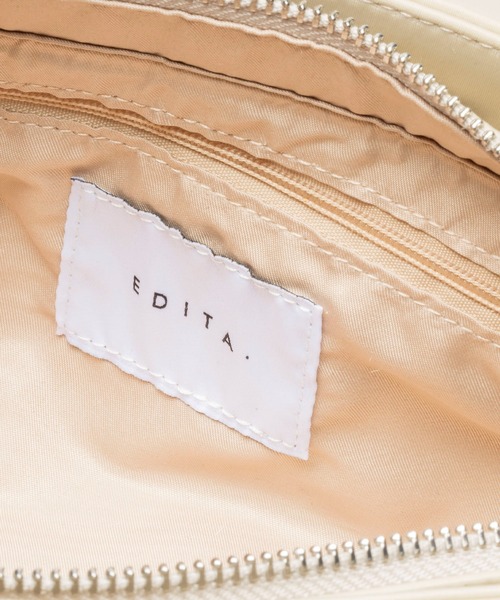 EDITA.（エディータ）の「Triangle flap pocket bag 2WAY / ペットボトル収納可（ショルダーバッグ・レディース・ブラック/クリーム・FREE）」の20枚目の写真