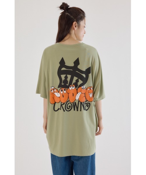 RODEO CROWNS WIDE BOWL(ロデオクラウンズワイドボウル)の「ストリートFace Logo Tワンピース(ワンピース・レディース・ライトカーキ/オフホワイト/ブラック/ライトブルー・FREE)」の21枚目の写真