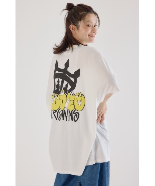 RODEO CROWNS WIDE BOWL(ロデオクラウンズワイドボウル)の「ストリートFace Logo Tワンピース(ワンピース・レディース・ライトカーキ/オフホワイト/ブラック/ライトブルー・FREE)」の7枚目の写真