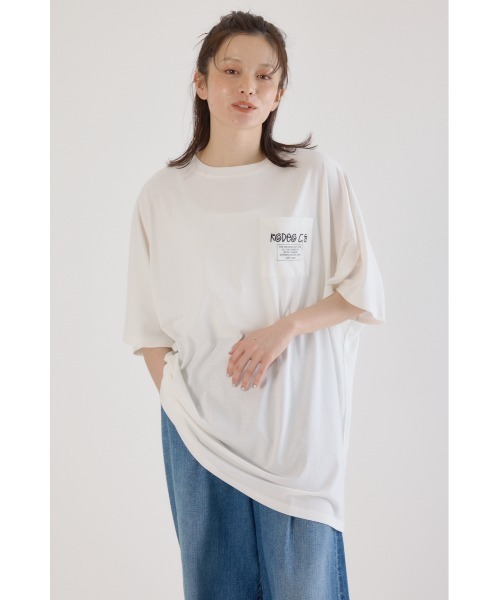 RODEO CROWNS WIDE BOWL(ロデオクラウンズワイドボウル)の「ストリートFace Logo Tワンピース(ワンピース・レディース・ライトカーキ/オフホワイト/ブラック/ライトブルー・FREE)」の9枚目の写真