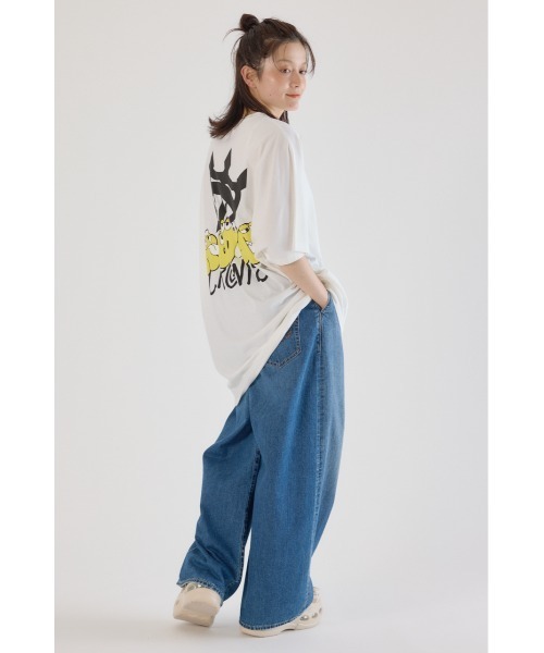 RODEO CROWNS WIDE BOWL(ロデオクラウンズワイドボウル)の「ストリートFace Logo Tワンピース(ワンピース・レディース・ライトカーキ/オフホワイト/ブラック/ライトブルー・FREE)」の12枚目の写真