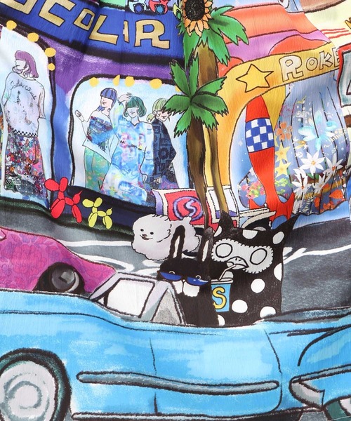 ScoLar（スカラー）の「152755：四季の柄・ヴィンテージカー 2柄展開スカート（Tシャツ/カットソー・レディース・オレンジ/ブラック・M）」の18枚目の写真