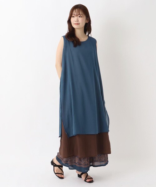 one'sterrace(ワンズテラス)の「リゾート ダブルボイルワンピース(ワンピース・レディース・グリーン系その他6/ブラック系8/ネイビー系5・02)」の15枚目の写真