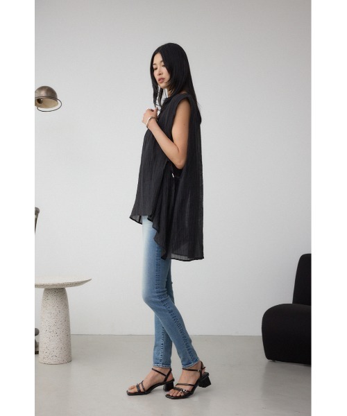 AZUL by moussy（アズールバイマウジー）の「【サイズ,身長別画像あり】AZUL DENIM スキニーデニム（デニムパンツ・レディース・ダークブルー/ライトブルー/ブラック・SMALL/MEDIUM/LARGE/X-LARGE/X-SMALL/XX-SMALL）」の5枚目の写真