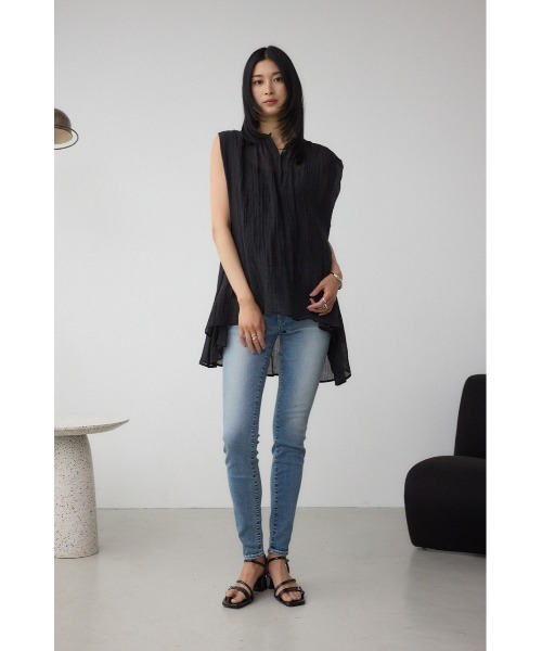 AZUL by moussy（アズールバイマウジー）の「【サイズ,身長別画像あり】AZUL DENIM スキニーデニム（デニムパンツ・レディース・ダークブルー/ライトブルー/ブラック・SMALL/MEDIUM/LARGE/X-LARGE/X-SMALL/XX-SMALL）」の6枚目の写真