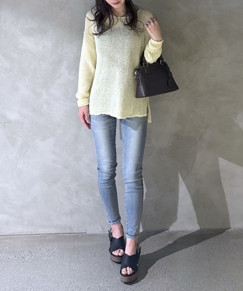 AZUL by moussy（アズールバイマウジー）の「【サイズ,身長別画像あり】AZUL DENIM スキニーデニム（デニムパンツ・レディース・ダークブルー/ライトブルー/ブラック・SMALL/MEDIUM/LARGE/X-LARGE/X-SMALL/XX-SMALL）」の12枚目の写真