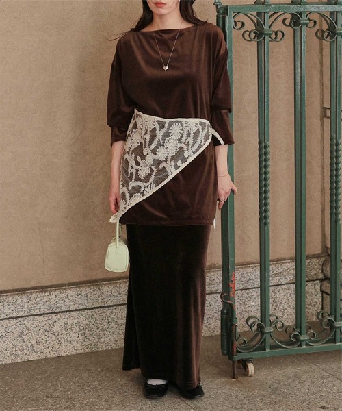 セール】Iラインベロアスカート（スカート）｜titivate（ティティ