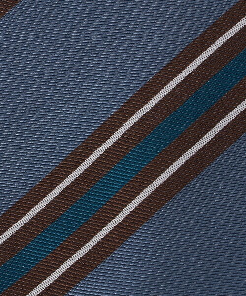 green label relaxing（グリーンレーベルリラクシング）の「GLR シルク② 8.0cm ストライプ1 ネクタイ（ネクタイ・メンズ・ネイビー/ロイヤルブルー・FREE）」の5枚目の写真