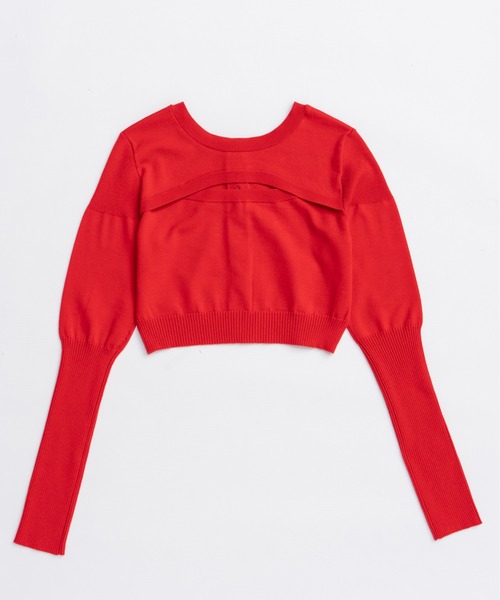 MAISON SPECIAL(メゾンスペシャル)の「Cashmere Blend Multiway Cardigan Bustier Set Knit Tops/カシミアブレンドマルチウェイカーディガンビスチェセット(カーディガン/ボレロ・レディース・レッド/ブラック/ブルー・FREE)」の6枚目の写真