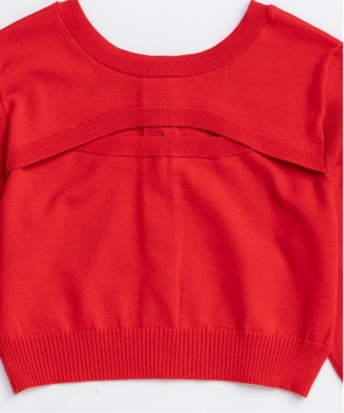 MAISON SPECIAL(メゾンスペシャル)の「Cashmere Blend Multiway Cardigan Bustier Set Knit Tops/カシミアブレンドマルチウェイカーディガンビスチェセット(カーディガン/ボレロ・レディース・レッド/ブラック/ブルー・FREE)」の7枚目の写真