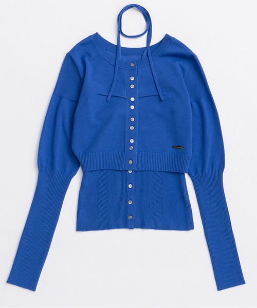MAISON SPECIAL(メゾンスペシャル)の「Cashmere Blend Multiway Cardigan Bustier Set Knit Tops/カシミアブレンドマルチウェイカーディガンビスチェセット(カーディガン/ボレロ・レディース・レッド/ブラック/ブルー・FREE)」の16枚目の写真