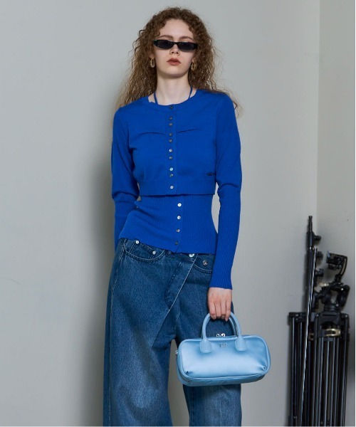 Cashmere Blend Multiway Cardigan Bustier Set Knit Tops/カシミア