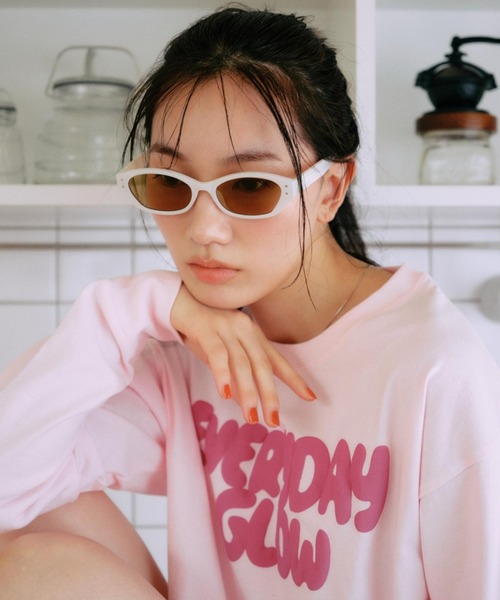 ムラサキスポーツ(ムラサキスポーツ)の「RIKKA FEMME/リッカファム 発泡プリント ロンT RF25FW01(Tシャツ/カットソー・レディース・ピンク/ホワイト/ネイビー・FREE)」の4枚目の写真