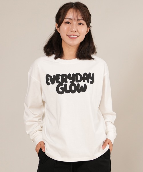ムラサキスポーツ(ムラサキスポーツ)の「RIKKA FEMME/リッカファム 発泡プリント ロンT RF25FW01(Tシャツ/カットソー・レディース・ピンク/ホワイト/ネイビー・FREE)」の7枚目の写真
