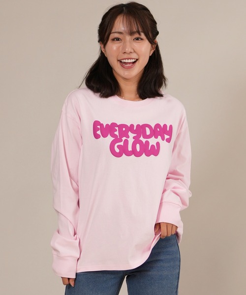 ムラサキスポーツ(ムラサキスポーツ)の「RIKKA FEMME/リッカファム 発泡プリント ロンT RF25FW01(Tシャツ/カットソー・レディース・ピンク/ホワイト/ネイビー・FREE)」の18枚目の写真