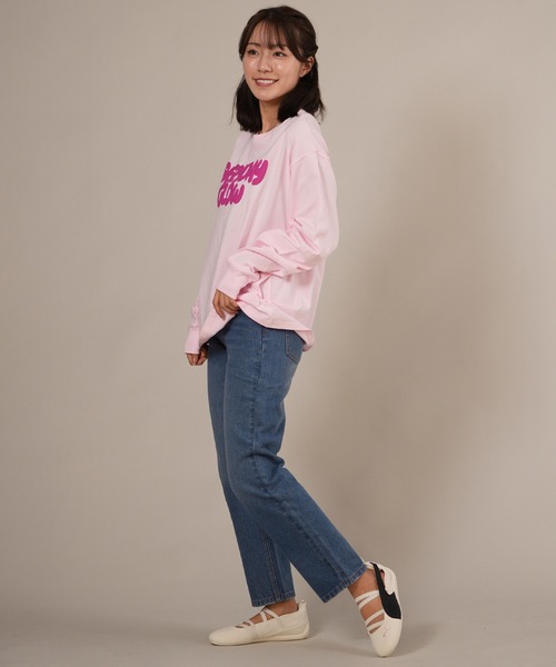 ムラサキスポーツ(ムラサキスポーツ)の「RIKKA FEMME/リッカファム 発泡プリント ロンT RF25FW01(Tシャツ/カットソー・レディース・ピンク/ホワイト/ネイビー・FREE)」の21枚目の写真