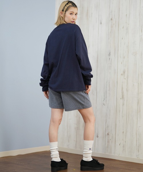 ムラサキスポーツ(ムラサキスポーツ)の「RIKKA FEMME/リッカファム 発泡プリント ロンT RF25FW01(Tシャツ/カットソー・レディース・ピンク/ホワイト/ネイビー・FREE)」の16枚目の写真