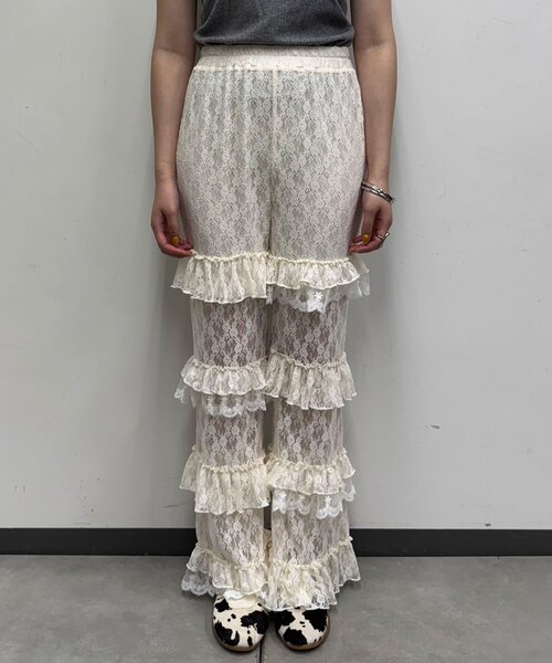 RE Crochet Tiered Pants 5 レースパンツ RE Crochet Tiered Pants 5 レースパンツ RE Crochet Tiered