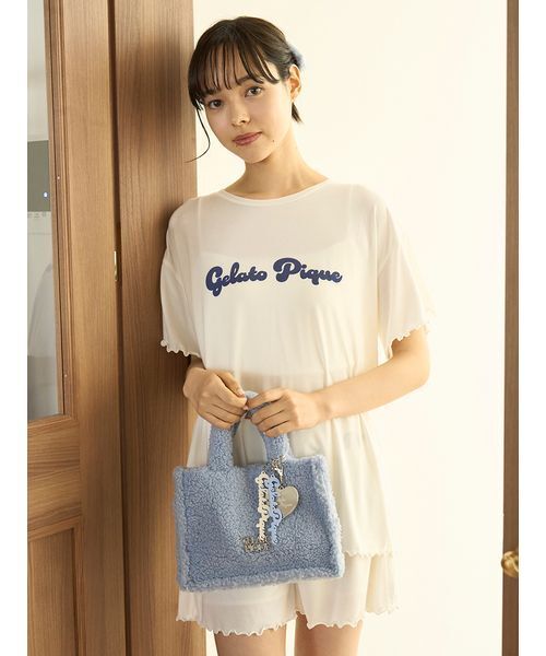 gelato pique（ジェラートピケ）の「ボアジャガードショルダーバッグ（ショルダーバッグ・レディース・ブルー/ピンク/ベージュ/ラベンダー/オフホワイト・F）」の12枚目の写真