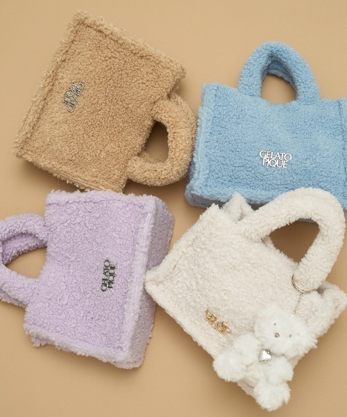 gelato pique（ジェラートピケ）の「ボアジャガードショルダーバッグ（ショルダーバッグ・レディース・ブルー/ピンク/ベージュ/ラベンダー・F）」の6枚目の写真