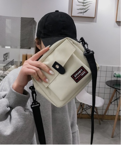 BACKYARD FAMILY(バックヤードファミリー)の「ミニバッグ ショルダー カジュアル mmsquareb25g(ショルダーバッグ・レディース・アイボリー/ブラック/イエロー/パープル・FREE)」の8枚目の写真