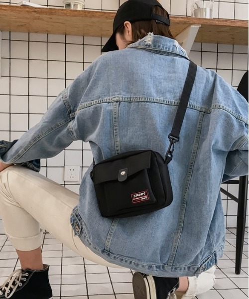 BACKYARD FAMILY(バックヤードファミリー)の「ミニバッグ ショルダー カジュアル mmsquareb25g(ショルダーバッグ・レディース・アイボリー/ブラック/イエロー/パープル・FREE)」の9枚目の写真