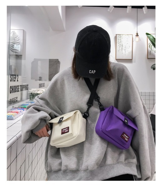 BACKYARD FAMILY(バックヤードファミリー)の「ミニバッグ ショルダー カジュアル mmsquareb25g(ショルダーバッグ・レディース・アイボリー/ブラック/イエロー/パープル・FREE)」の13枚目の写真