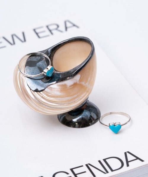 Harpo（アルポ）の「【HARPO】ターコイズ ハートリング　シルバー（リング・レディース・ターコイズブルー・7/6）」の6枚目の写真