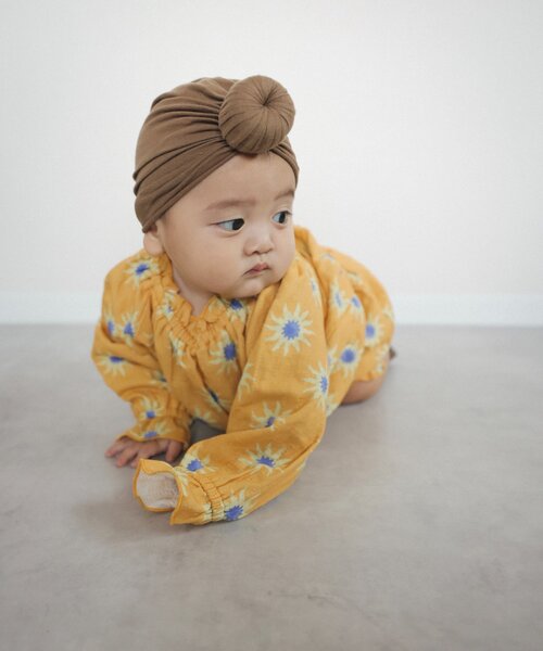 CIAOPANIC TYPY（チャオパニックティピー）の「【BABY】【Qinn】ダブルガーゼブラウス（シャツ/ブラウス・キッズ・アイボリー/ブラウン/オレンジ・80）」の8枚目の写真