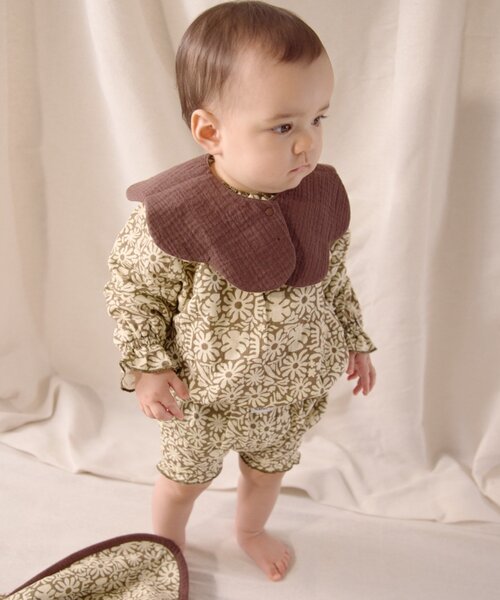 CIAOPANIC TYPY（チャオパニックティピー）の「【BABY】【Qinn】ダブルガーゼブラウス（シャツ/ブラウス・キッズ・アイボリー/ブラウン/オレンジ・80）」の12枚目の写真