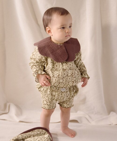 CIAOPANIC TYPY（チャオパニックティピー）の「【BABY】【Qinn】ダブルガーゼブラウス（シャツ/ブラウス・キッズ・アイボリー/ブラウン/オレンジ・80）」の13枚目の写真