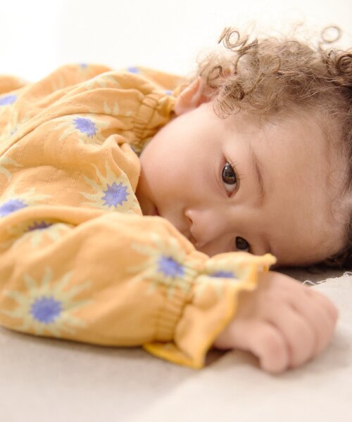 CIAOPANIC TYPY（チャオパニックティピー）の「【BABY】【Qinn】ダブルガーゼブラウス（シャツ/ブラウス・キッズ・アイボリー/ブラウン/オレンジ・80）」の20枚目の写真