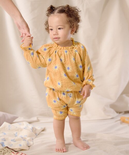 CIAOPANIC TYPY（チャオパニックティピー）の「【BABY】【Qinn】ダブルガーゼブラウス（シャツ/ブラウス・キッズ・アイボリー/ブラウン/オレンジ・80）」の22枚目の写真