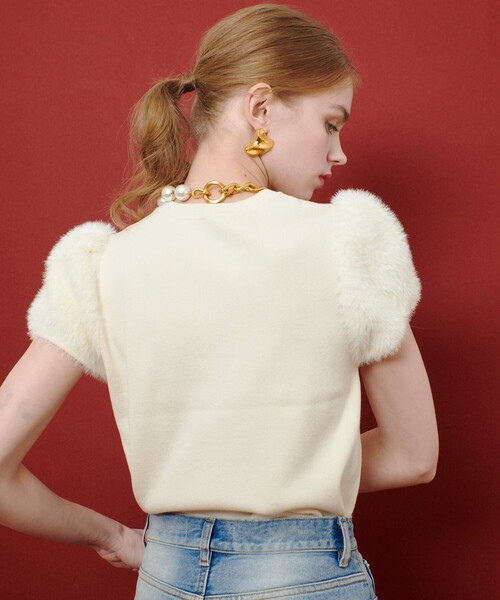 LOULOU WILLOUGHBYルルウィルビー　フェザースリーブプルオーバー WEB限定【LOULOU WILLOUGHBY】フェザースリーブプルオーバー