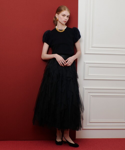 WEB限定【LOULOU WILLOUGHBY】フェザースリーブプルオーバー